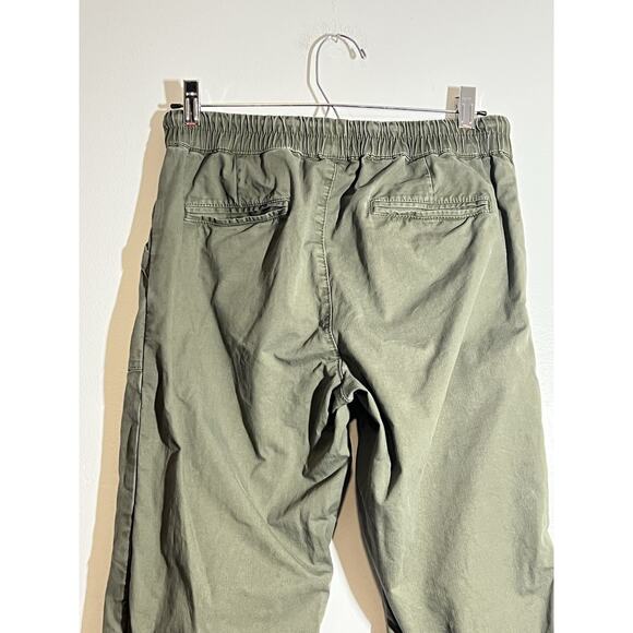 Pact Women's EUC Olive Green Elastic Waist Drawstring Tie Twill Pants Size S - Picture 5 of 7